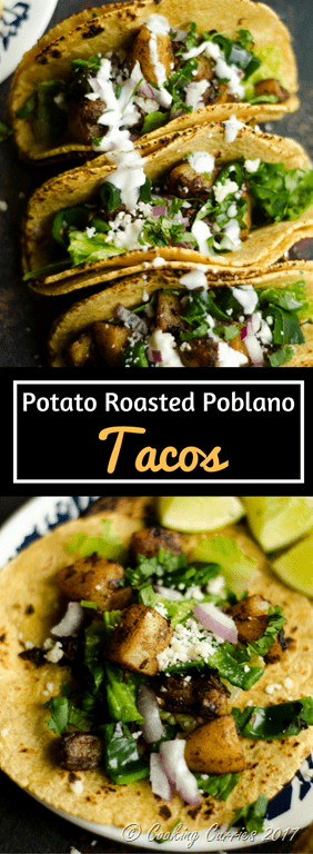 Potato Roasted Poblano Tacos - Cooking Curries