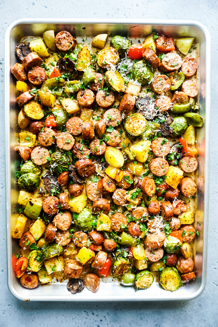 Quick and Easy Sheet Pan Sausage and Vegetables - Cooking Curries
